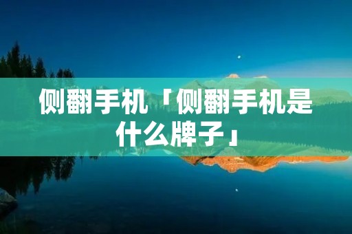 侧翻手机「侧翻手机是什么牌子」 侧翻手机「侧翻手机是什么牌子」