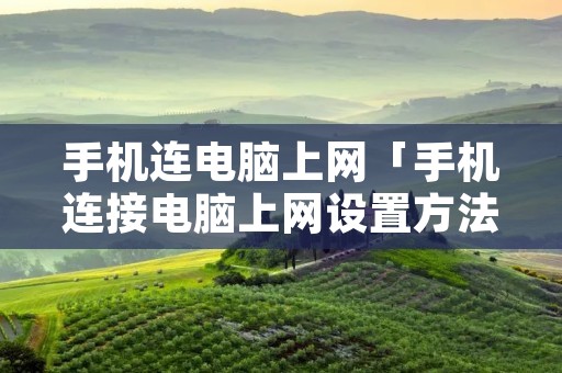 手机连电脑上网「手机连接电脑上网设置方法」