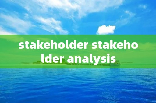 stakeholder stakeholder analysis