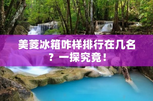 美菱冰箱咋样排行在几名？一探究竟！