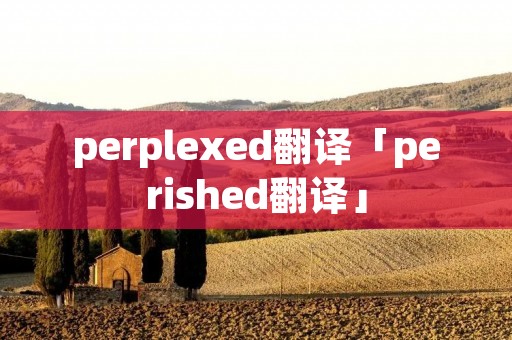 perplexed翻译「perished翻译」