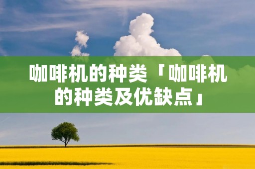 咖啡机的种类「咖啡机的种类及优缺点」