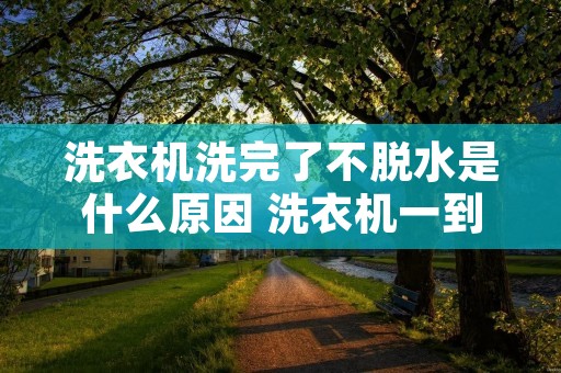 洗衣机洗完了不脱水是什么原因 洗衣机一到脱水就停了