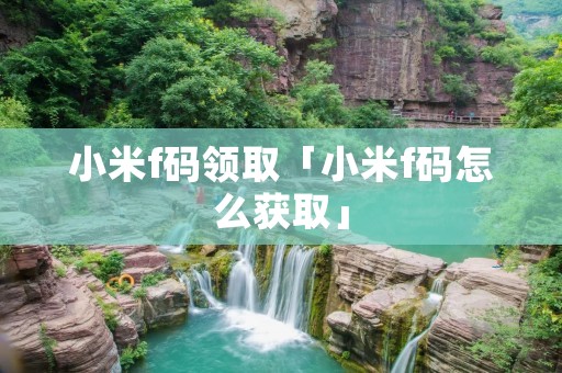 小米f码领取「小米f码怎么获取」
