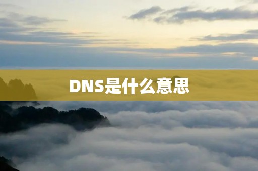 DNS是什么意思 DNS是什么意思