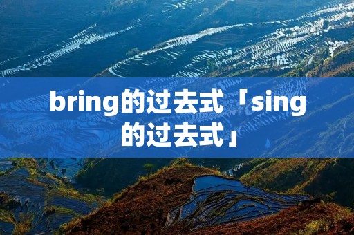 bring的过去式「sing的过去式」