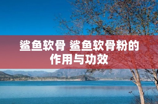 鲨鱼软骨 鲨鱼软骨粉的作用与功效 鲨鱼软骨 鲨鱼软骨粉的作用与功效