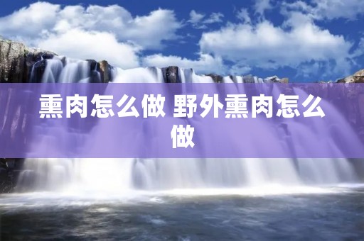 熏肉怎么做 野外熏肉怎么做 熏肉怎么做 野外熏肉怎么做