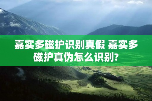 嘉实多磁护识别真假 嘉实多磁护真伪怎么识别?