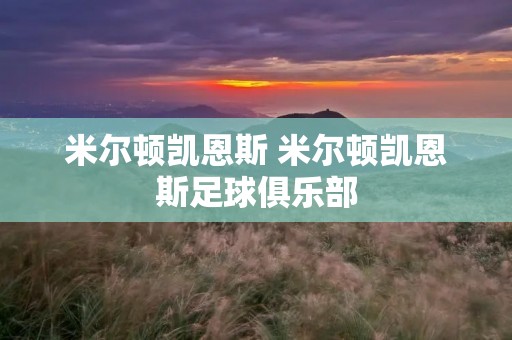 米尔顿凯恩斯 米尔顿凯恩斯足球俱乐部 米尔顿凯恩斯 米尔顿凯恩斯足球俱乐部