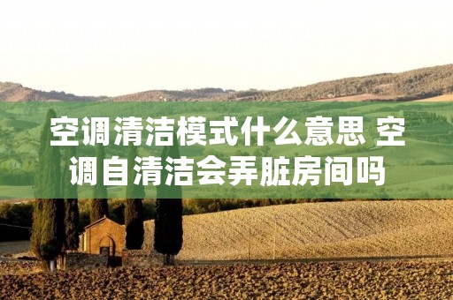 空调清洁模式什么意思 空调自清洁会弄脏房间吗 空调清洁模式什么意思 空调自清洁会弄脏房间吗