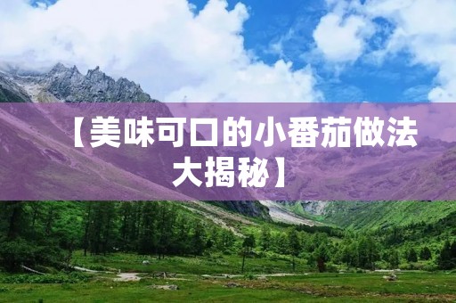 【美味可口的小番茄做法大揭秘】
