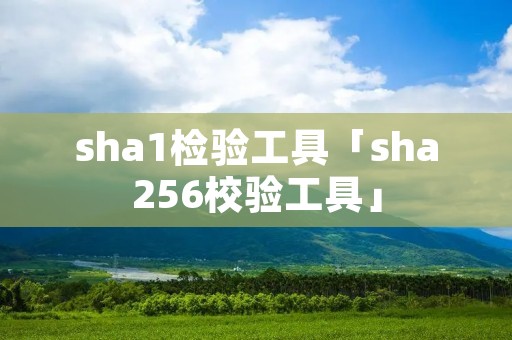 sha1检验工具「sha256校验工具」 sha1检验工具「sha256校验工具」