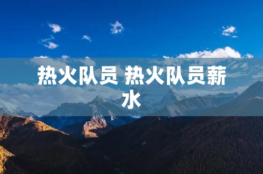 热火队员 热火队员薪水