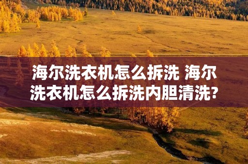 海尔洗衣机怎么拆洗 海尔洗衣机怎么拆洗内胆清洗? 海尔洗衣机怎么拆洗 海尔洗衣机怎么拆洗内胆清洗?