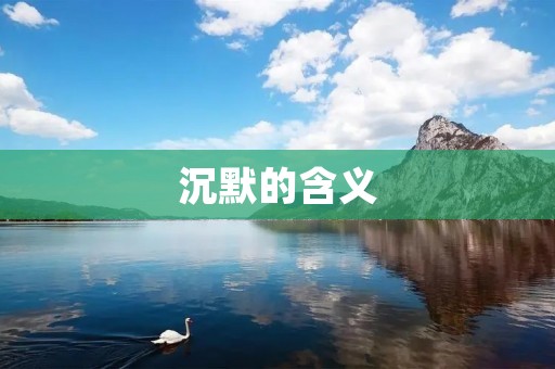 沉默的含义:探寻不言不语的深意