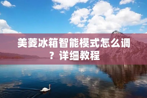 美菱冰箱智能模式怎么调？详细教程