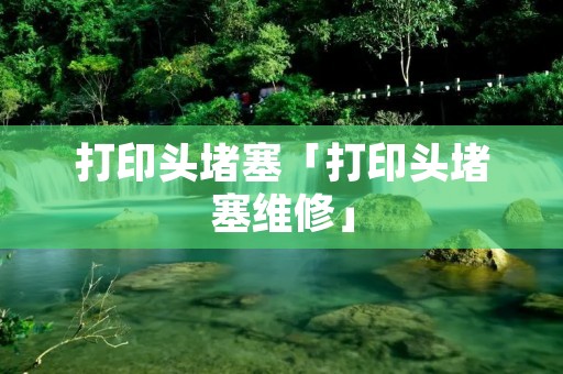 打印头堵塞「打印头堵塞维修」