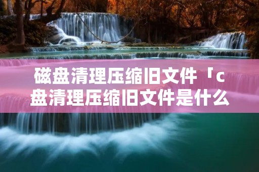 磁盘清理压缩旧文件「c盘清理压缩旧文件是什么」 磁盘清理压缩旧文件「c盘清理压缩旧文件是什么」