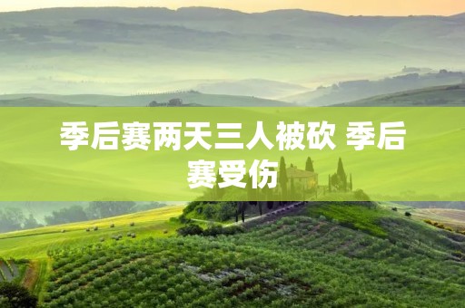 季后赛两天三人被砍 季后赛受伤 季后赛两天三人被砍 季后赛受伤