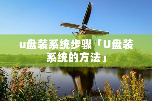 u盘装系统步骤「U盘装系统的方法」