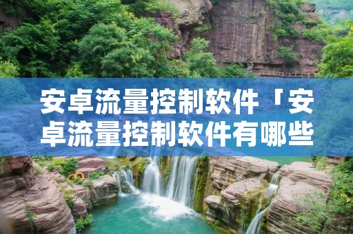 安卓流量控制软件「安卓流量控制软件有哪些」