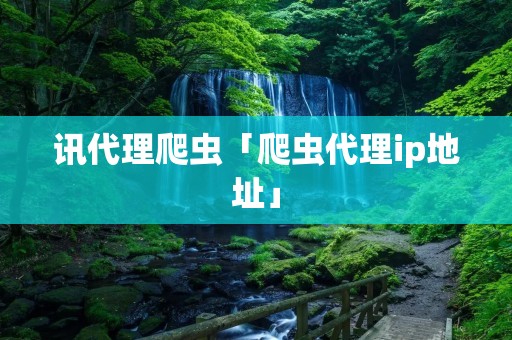 讯代理爬虫「爬虫代理ip地址」