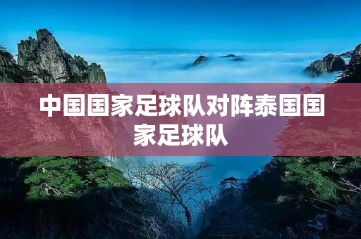 中国国家足球队对阵泰国国家足球队:一场胜利之战 中国国家足球队对阵泰国国家足球队:一场胜利之战
