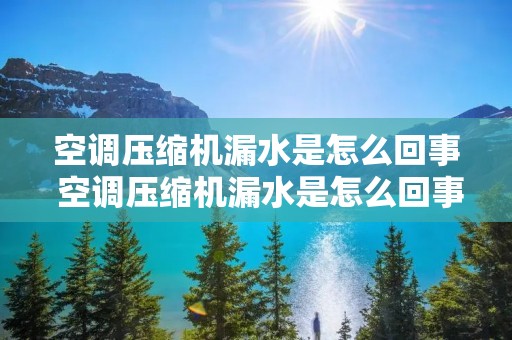 空调压缩机漏水是怎么回事 空调压缩机漏水是怎么回事夏天