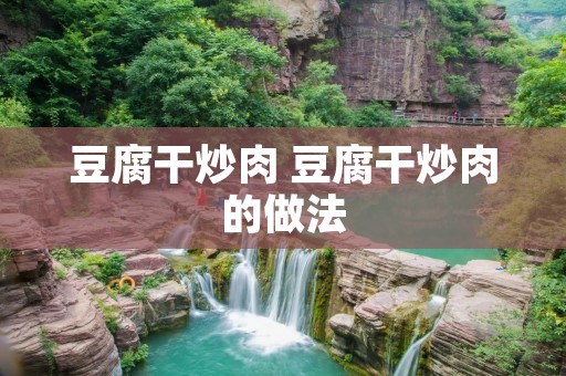 豆腐干炒肉 豆腐干炒肉的做法