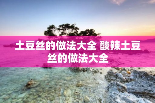土豆丝的做法大全 酸辣土豆丝的做法大全