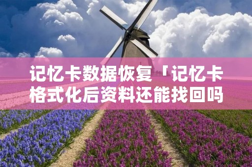 记忆卡数据恢复「记忆卡格式化后资料还能找回吗」 记忆卡数据恢复「记忆卡格式化后资料还能找回吗」