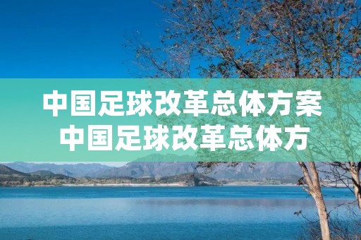 中国足球改革总体方案 中国足球改革总体方案 pdf
