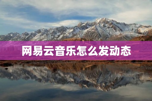 网易云音乐怎么发动态