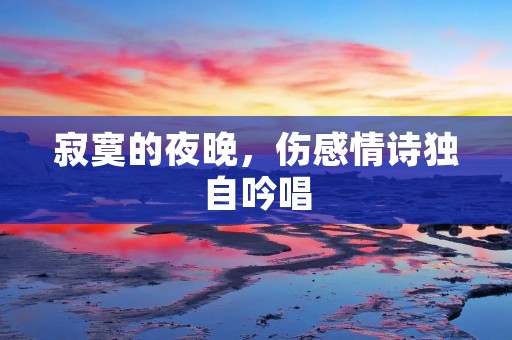 寂寞的夜晚，伤感情诗独自吟唱