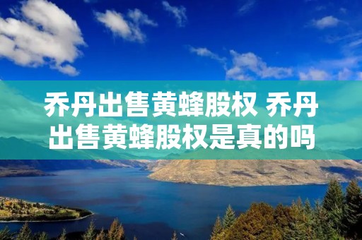 乔丹出售黄蜂股权 乔丹出售黄蜂股权是真的吗 乔丹出售黄蜂股权 乔丹出售黄蜂股权是真的吗