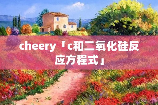 cheery「c和二氧化硅反应方程式」