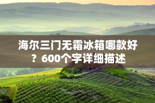 海尔三门无霜冰箱哪款好？600个字详细描述