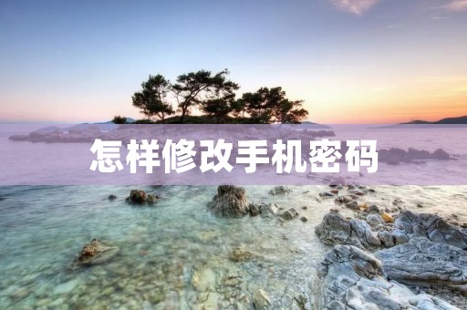 怎样修改手机密码