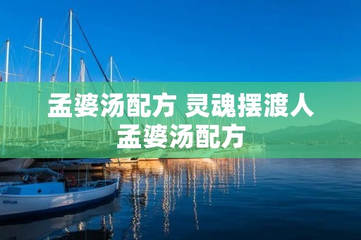 孟婆汤配方 灵魂摆渡人孟婆汤配方