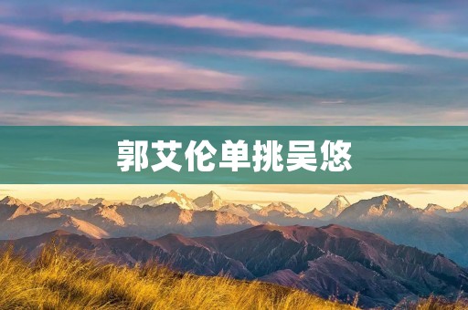 郭艾伦单挑吴悠：一场篮球巅峰对决的火花