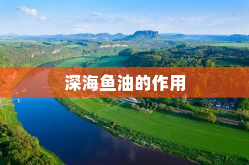 深海鱼油的作用:探秘健康的海洋之宝