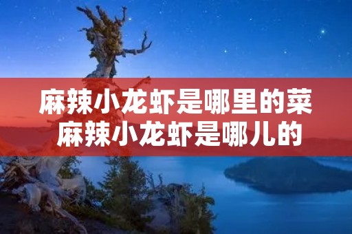 麻辣小龙虾是哪里的菜 麻辣小龙虾是哪儿的特产