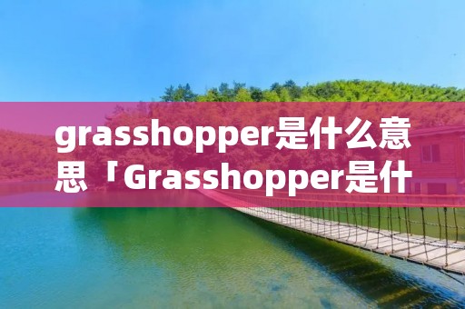 grasshopper是什么意思「Grasshopper是什么意思」
