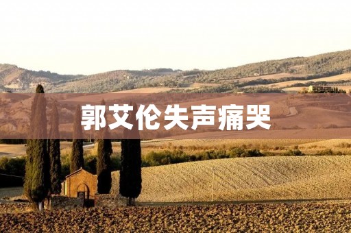 郭艾伦失声痛哭：一个男人的泪水背后隐藏的故事