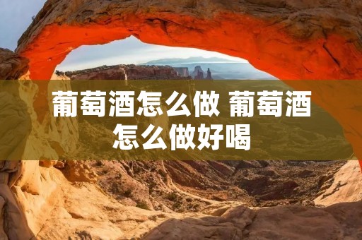 葡萄酒怎么做 葡萄酒怎么做好喝