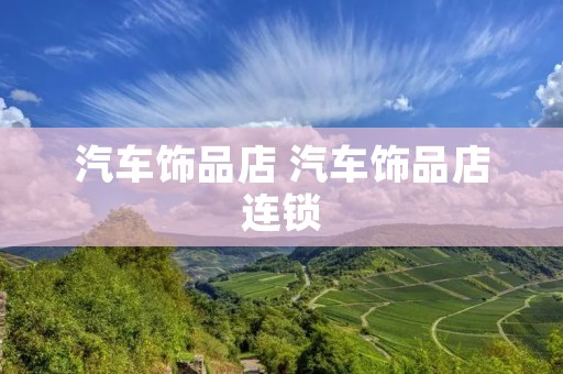 汽车饰品店 汽车饰品店连锁