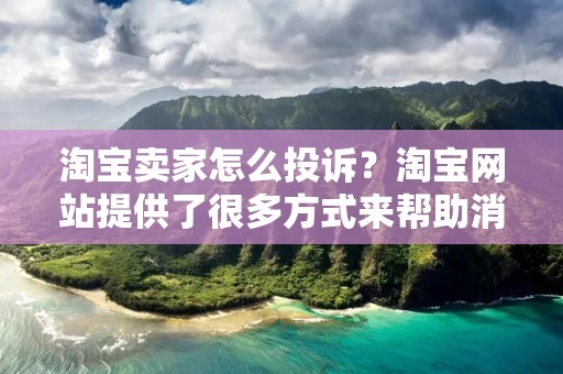 淘宝卖家怎么投诉?淘宝网站提供了很多方式来帮助消费者解决与卖家之间的问题。无论是服务不周、商品质量问题还是售后服务不到位,作为消费者,我们都有权利投诉并寻求解决方案。本文将为大家介绍淘宝卖家投诉的具体步骤和方法,帮助大家更好地维护自己的权益。