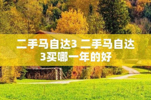 二手马自达3 二手马自达3买哪一年的好