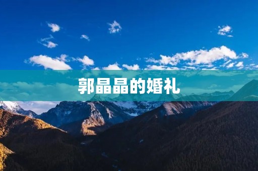 郭晶晶的婚礼：一个充满浪漫与温馨的盛大婚礼